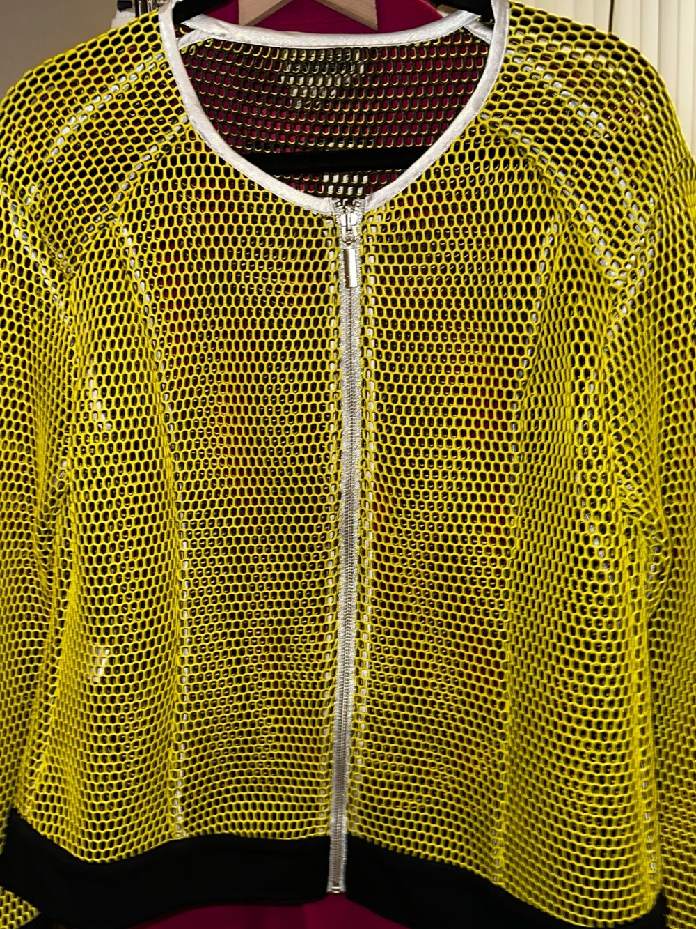 VTG patricia luca milano jacket Y2K Mesh Zip Jacket /Yellow-L